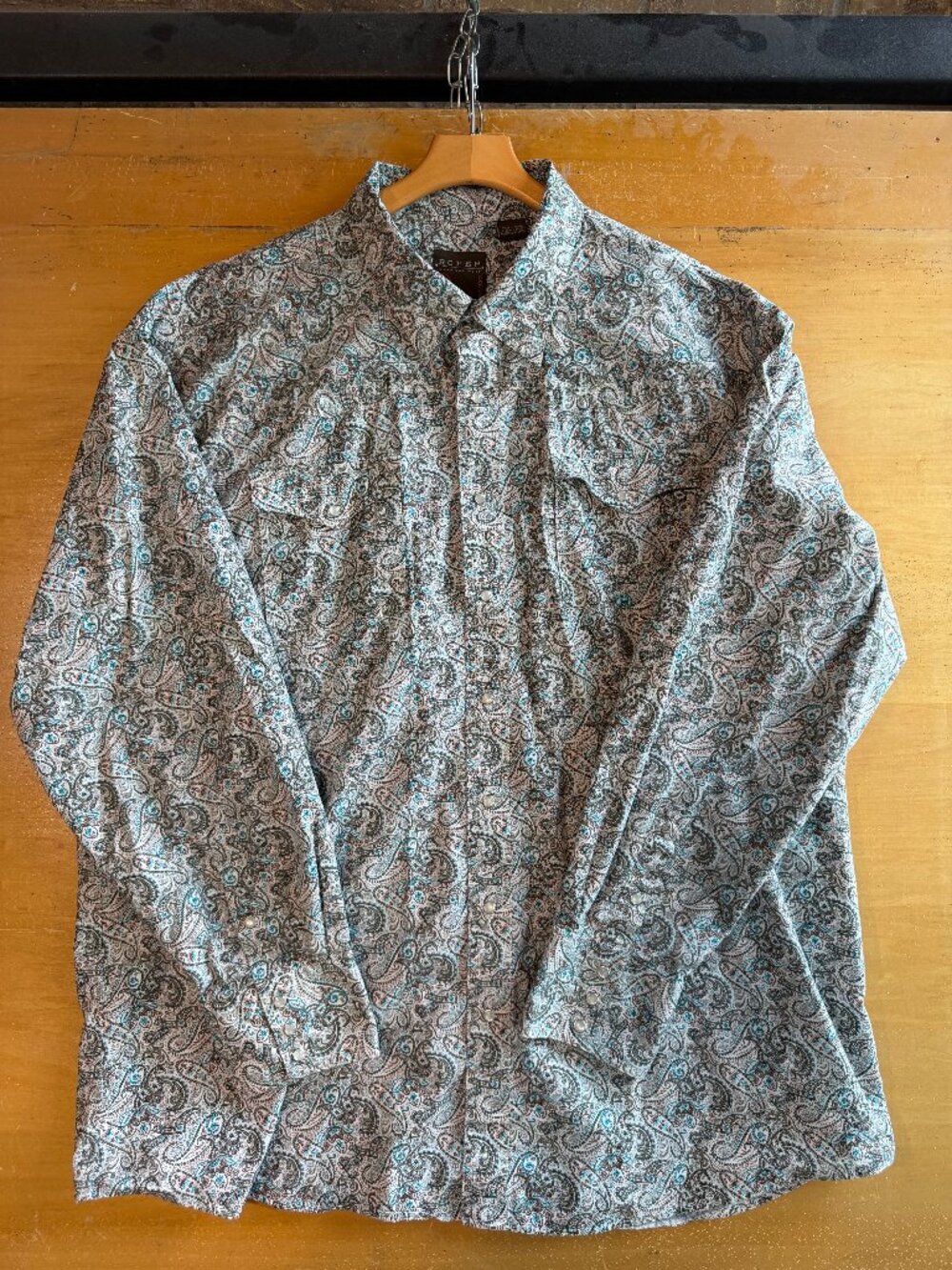 Roper Pearl Snap Paisley Long Sleeve Shirt 3XL